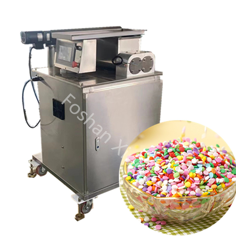 Fournisseur de la Chine arc-en-ciel comestible électrique vermicelles de sucre coloré arrose la fabrication de bonbons Cupcakes saupoudrant la machine pour la décoration de gâteau